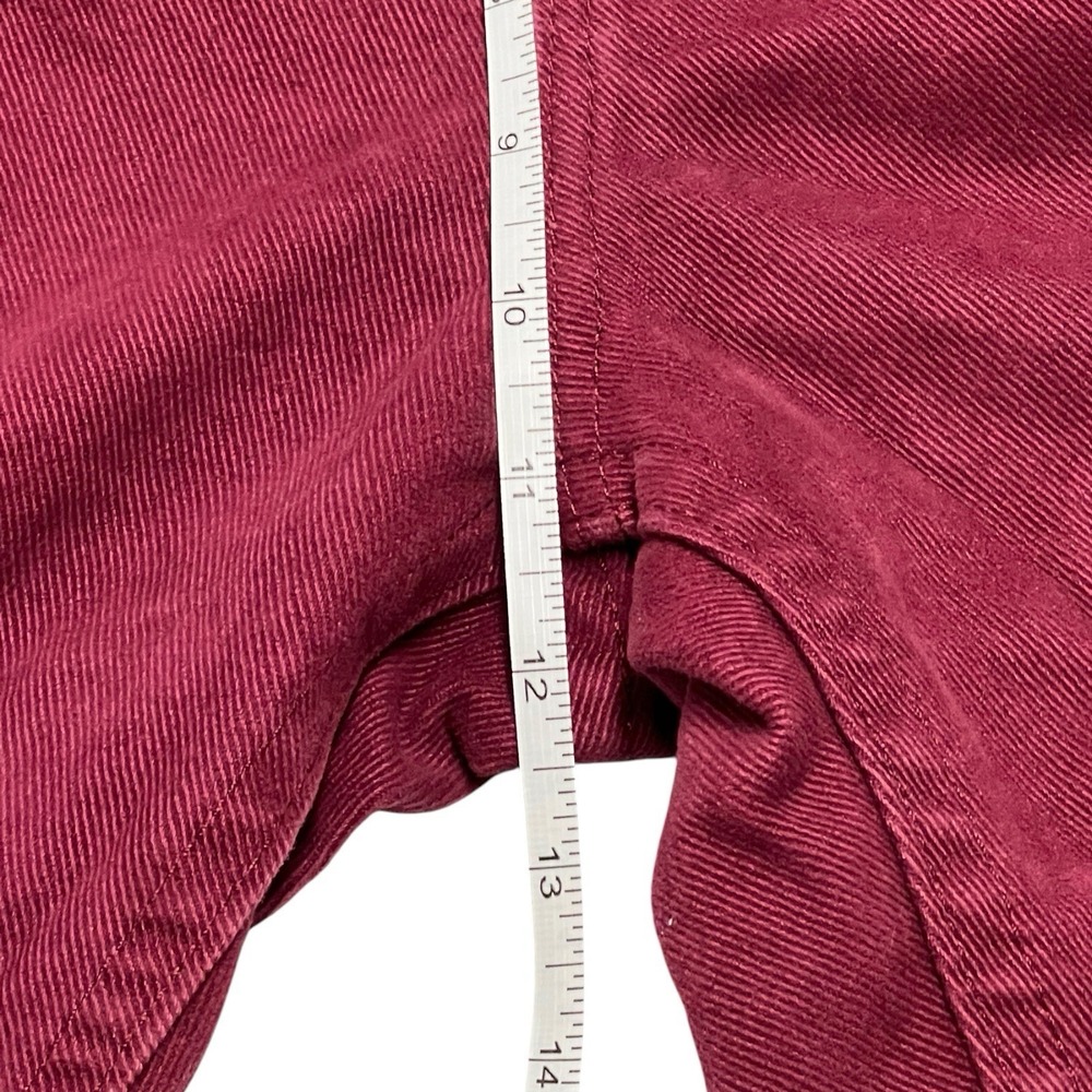 Vtg Lee Straight Leg Jeans Women's Sz 9 Med Red Denim 25x30 100% Cotton USA - Picture 13 of 15
